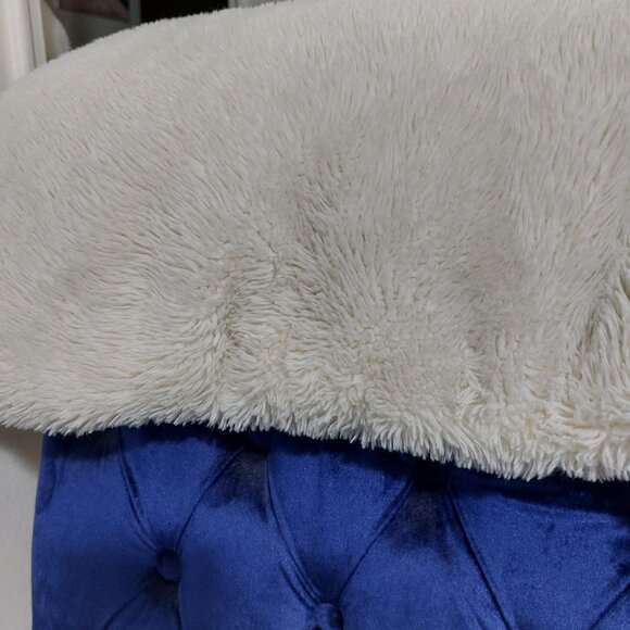 Cream White Furry Soft Plush Throw Blanket 50 X 69 - Picture 3 of 3